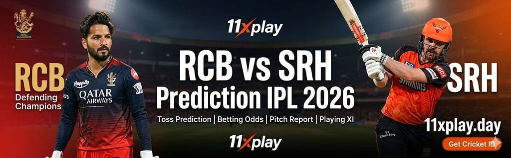 RCB vs SRH Prediction Ipl 2026 Get your IPL cricket ID hereon 1xplay.day
